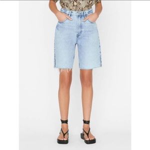 FRAME Denim High Rise Bermuda Shorts